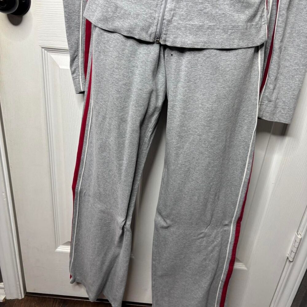 BCG Large Throwback Gray Zip Up Track Jacket & Pants Set Y2K 90s Tracksuit - Picture 3 of 8